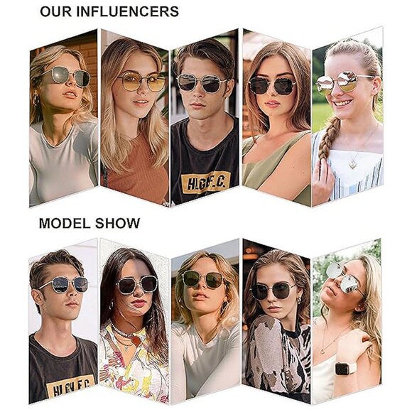 Classic Trendy Square Sunglasses for Women Men , Matt Black/Gradient Grey - Picture 2 of 5